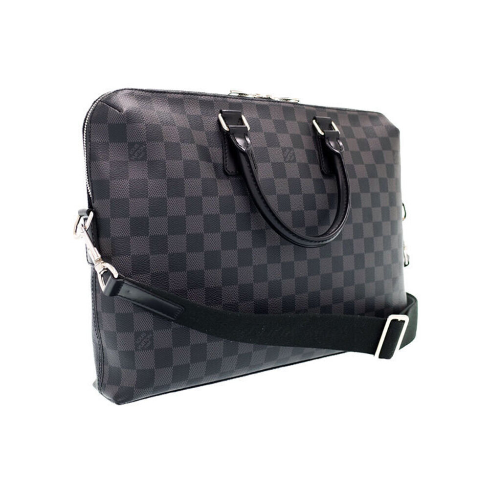 Louis Vuitton Business Document Porte Bag Graphite Jour Damier PDJ Black